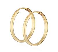 NKlaus Paar Creolen 333 Gelb Gold 8 Karat 18mm Damen Goldohrringe Rund Ohrschmuck 14392