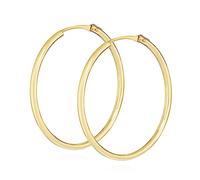 NKlaus Paar Creolen 333 Gelb Gold 8 Karat 22mm Damen Goldohrringe Rund Ohrschmuck 14386