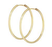 NKlaus Paar Creolen 333 Gelb Gold 8 Karat 25mm Damen Goldohrringe Rund Ohrschmuck 14387