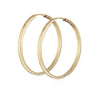 NKlaus Paar Creolen 333 Gelb Gold 8 Karat 25mm Damen Goldohrringe Rund Ohrschmuck 14394