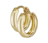 NKlaus Paar Klapp Creolen 333er gelb Gold rund 12,5mm dicke 3,1mm 6472