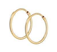 NKlaus PAAR Klapp-Creolen Echtgold 585, Ohrschmuck für HERREN und Männer | Echtgold-Klappcreolen für Männer
