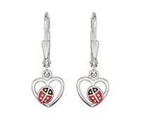 NKlaus Paar Ohrhänger Marienkäfer 925 Sterling Silber 9x8mm Damen Kinder Ohrringe 14574