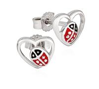 NKlaus Paar Ohrstecker Marienkäfer 925 Sterling Silber 8x7mm Damen Kinder Ohrringe 14573