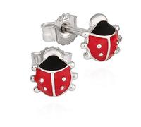 NKlaus Paar Ohrstecker Marienkäfer 925 Sterlingsilber 6x6mm Damen Kinder Ohrringe 14575