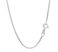 NKlaus Schlangenkette 925 Silber für Damen, filigran, 45cm, 0,9mm, 1 Stück