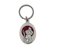 NKlaus Schlüsselanhänger Heiliger Christophorus rot Gott schütze Dich Schutzpatron 14861