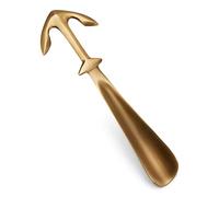 NKlaus Schuhlöffel - Anker aus Messing antik 24x4cm Schuhanzieher Nautische Dekoration 11735