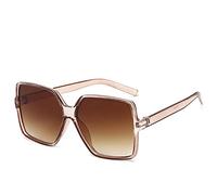 NKY Nalakey Große Sonnenbrille mit quadratischem Rahmen,Vintage Unisex Square Frame Flat Top Brille für Frauen Männer Sonnenbrille Für Strand Und Outdoor Sonnenbaden uv Schutz (05)