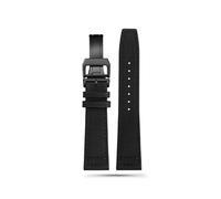 NLNKDTDPAK 20mm 21mm 22mm Nylon Canvas Stoff Uhrenarmband passend for IWC Pilot Spitfire Timezone Top Gun Strap Faltschließe Gürtel Armbanduhr Armband(Black bk K01,21mm)