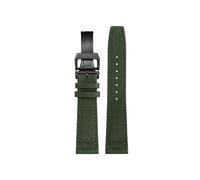 NLNKDTDPAK 20mm 21mm 22mm Nylon Canvas Stoff Uhrenarmband passend for IWC Pilot Spitfire Timezone Top Gun Strap Faltschließe Gürtel Armbanduhr Armband(Green bk K01,22mm)