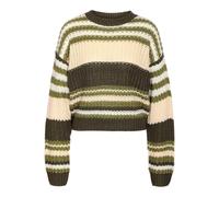 Noisy May Strickpullover mit überschnittenen Schultern Modell 'CHARLIE' in Oliv, Größe M