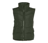 Noisy may Puffer Weste Wattierte Stepp Übergangsjacke ohne Kapuze Basic ohne Ärmel NMDALCON, Farben:Grün,Größe Damen:M