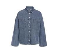 Noisy May Oversized Hemdbluse in Denim-Optik Modell 'Enza' in Jeansblau, Größe S