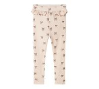 Leggings LIL' ATELIER "NMFGAVO EFI SLIM LEGGING LIL NOOS", Mädchen, Gr. 110, N-Gr, silber peony aop:bow, Jersey, Obermaterial: 57% Baumwolle, 38% Lyocell, 5% Elasthan, bedruckt, slim fit lang, Hosen L