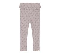 Leggings LIL' ATELIER "NMFGAVO EFI SLIM LEGGING LIL NOOS", Mädchen, Gr. 110, N-Gr, rosa (hushed violet aop:flowers), Jersey, Obermaterial: 57% Baumwolle, 38% Lyocell, 5% Elasthan, bedruckt, slim fit l