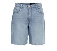 Noisy may Damen Jeansshorts mit Fransensaum und 5-Pocket-Design, Farben:Hellblau, Größe:S