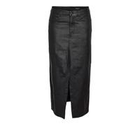 Noisy May NMKath NW Slit Long Skirt Coated BL NOOS Mittellanger Rock schwarz in XS