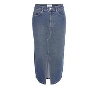 Noisy May Jeansrock Kath Slit Midi – Medium Blue Denim, 99% Baumwolle, 1% Elastan – Gr. M