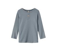 Name It Langarmshirt NMMKAB LS TOP NOOS Jungen Feinripp meliert Rundhals Blau Gr. 92