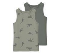NAME IT Jungen NMMTANK TOP 2P Agave Green Dino NOOS Unterhemd, 92 (2er Pack)