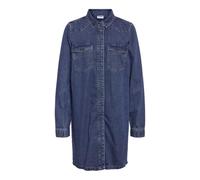Jeanskleid NOISY MAY "NMNEW SIGNE L/S DENIM DRESS VI002MB LX", Damen, Gr. M (38), N-Gr, blau (medium blau denim), Denim/Jeans, Obermaterial: 100% Baumwolle, unifarben, Kleider (54901441-M) medium blau