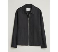 NN07 Alban Linen Full Zip Overshirt Black Schwarz S