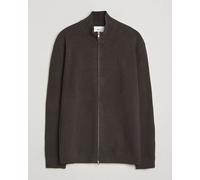 NN07 Danny Rib Knitted Full Zip Dusky Port Braun M