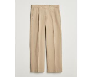 NN07 Kay Relaxed Fit Pleated Cotton Trousers Desert Khaki Beige W31L32