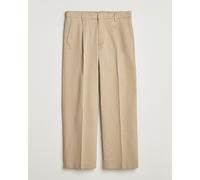 NN07 Kay Relaxed Fit Pleated Cotton Trousers Desert Khaki Beige W36L32