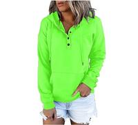 NNGOTD Damen Pullover Baumwolle 100% Sweatshirt Damen kurz Hoodie Damen grün Lange Jacke Damen warm Weste ärmellos Damen Langarmshirt Damen gelb Weihnachtsoutfit Langarm Tops