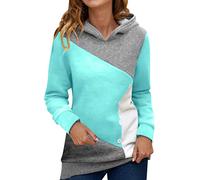 NNGOTD Damen Pullover Baumwolle pink Half Zip Sweatshirt Damen Longpullover für Damen Hoodie Strick Fleece Jacke Damen Outdoor Weste Damen Winter Weihnachts Langarmshirt Damen weihnachtsmann Bluse