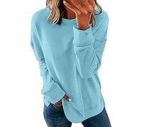 NNGOTD Damen Pullover Pullover Sweatshirt Damen mit Aufschrift Hoodie Damen unter 10 Euro dünne Lange Jacke Damen Damen Winter Mantel grau braunes Langarmshirt Damen eng Weihnachtshemd Langarmbluse