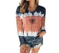 NNGOTD Damen Pullover Slim fit braun Sweatshirt Damen schwarz orange Damen Pullover Slim fit xs wollpulli Damen Oversize Damen Tshirt Slim fit v Ausschnitt Tshirt Damen schwarz L