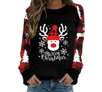 NNGOTD Damen Pullover warm Damen Sweatshirt mit Kapuze schwarz schwarzer Oversize Hoodie Damen rosa Jacke Damen Damen Mantel schwarz XXL Langarmshirt Damen weiß eng weihnacht Basic Tops