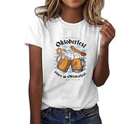 NNGOTD Dirndl gr. 48 Damen Dirndlbluse Spitze Trachten Dirndlbluse Kurzarm Oktoberfest Dirndlblusen Halbarm Tracht Bluse Weiß/Schwarz (34-48) Halloween Outfits