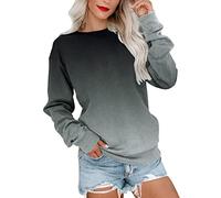 NNGOTD dünne Pullover Damen gestreift Sweatshirt grau Damen Oversize 2pac Hoodie Damen Teddy Jacke Damen mit Kapuze Fleece Weste Damen dünn Langarmshirt Damen weiß Rundhals weihnacht Langarm Tops
