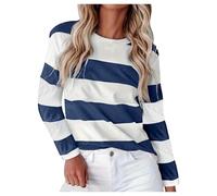 NNGOTD dünner Pullover Damen weiß Sweatshirt Damen ohne Kapuze Baumwolle Damen Hoodie Kleider Damen Crop Jacke Decken Mantel Damen Thermo Langarmshirt Damen grau Weihnachtspullover Blusen