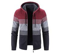 NNGOTD Mantel Herren Winter elegant Herren Hoodies in übergrößen Herren Sweatjacke ohne Kapuze Slim fit Sweatshirt Herren schwarz l Sweatjacke Herren gefüttert Pullover Herren Slim fit v Ausschnitt