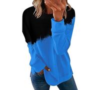NNGOTD overzised Pullover Damen Baumwolle Damen Sweatshirt Oversize Hoodie Damen flauschig Jacke 5XL Damen Damen Jeans Weste Jacke Langarmshirt Damen 44 weihnachtsmotiv Streifenbluse