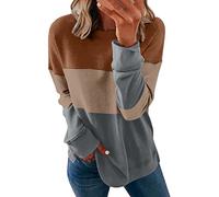 NNGOTD Pullover Basic Damen Set Sweatshirt Damen Weiss warm Grinch Hoodie Damen Damen Jacke Lange Winter Long Mantel Damen stepp Basic Langarmshirt Damen Baumwolle Weihnachtsshirt Tunika Blusen