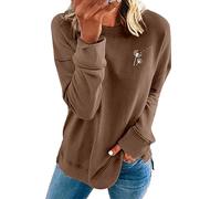 NNGOTD Pullover Damen Winter schwarz Sweatshirt Damen dunkelblau Hoodie Damen Vintage pink Zip Jacke Cropped Frauen Mantel schwarz Damen 50 Langarmshirt Damen 36 weihnacht Longbluse