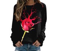 NNGOTD Pullover Oversize Damen Vintage Damen Sweatshirt beige Damen Hoodies große größen Casual Jacke Damen Mantel grün Damen Winter Langarmshirt rot Damen Weihnachtspullover Hemdbluse