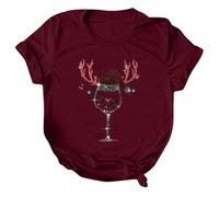 NNGOTD Weihnachten Sommer Tshirts Damen Over Size Bluse plissee Damen Damen-Oberteile Party Tunika Damen 40 v Ausschnitt Damen Oberteil kurz Damen Tanktop mit Spitze Jersey Blazer Damen lang