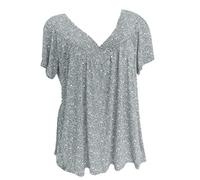 NNGOTD Weisse Damenbluse 3/4 arm Damen Schulterfreie Bluse Langarmshirts Schulterfrei Oberteile Glitzer Langarmshirt Casual Langarm Shirt Tops Tunika Heißes Bohren Pullover fünfzackigen Shirts 4XL