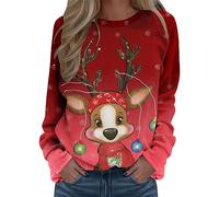 NNGOTD weißer Pullover Damen schulterfrei Sweatshirt Damen rosa Baumwolle Hoodies Frauen Oversize Leder Jacke Damen rote Weste Damen Fleece Langarmshirt Damen eng weiß Weihnachtshemd Damenblusen