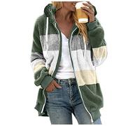 NNGOTD Winterjacke Damen Fleecejacke Teddy Fleece Mantel Warm Gefüttert Winter Kapuzenpullover Hoodie Jacken Frauenmantel Flauschig Plüschjacke übergangsjacke mit Kapuze und Taschen Reißverschluss