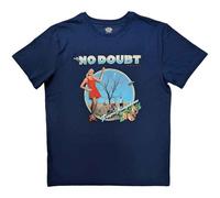 No Doubt T Shirt Tragic Kingdom Band Logo Nue offiziell Unisex Denim Blau M