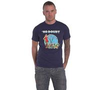 No Doubt T Shirt Tragic Kingdom Band Logo Nue offiziell Unisex Denim Blau S