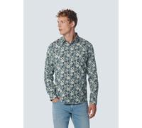 No Excess Bedrucktes Hemd Herren Regular Fit Baumwolle grau, XL